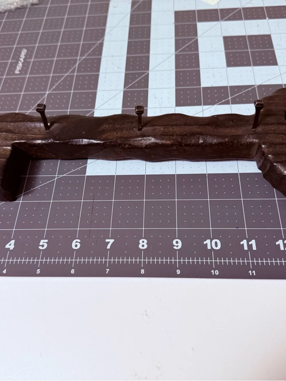 Decorative Large Vintage-Style Wall Key - Brown